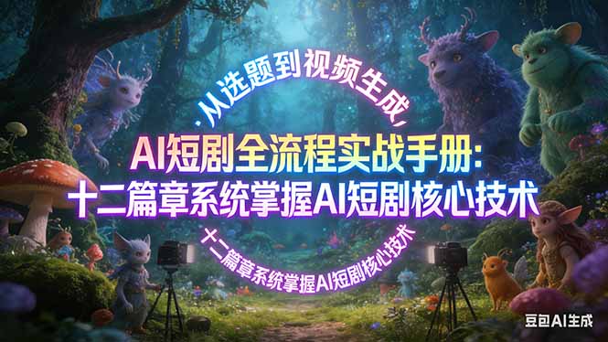 AI 短剧全流程实战手册：从选题到视频生成，十二篇章系统掌握 AI 短剧核心技术-紫橙网创项目网