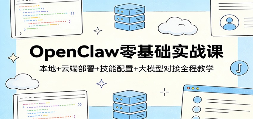 OpenClaw零基础实战课：本地+云端部署+技能配置+大模型对接全程教学-紫橙网创项目网