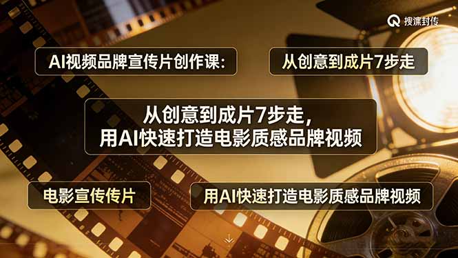 AI视频品牌宣传片创作课：从创意到成片7步走，用AI快速打造电影质感品牌视频-紫橙网创项目网