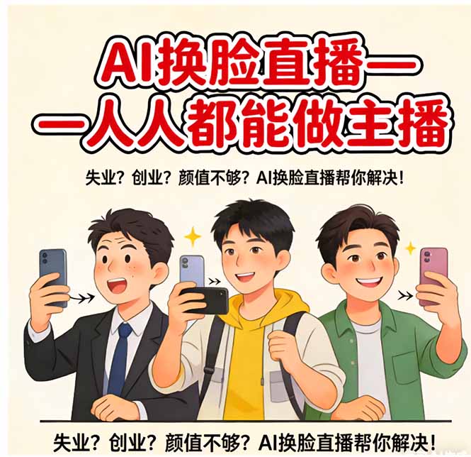 AI换脸直播，人人都能做主播-紫橙网创项目网