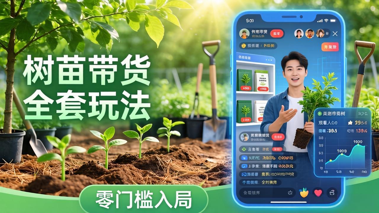 视频号AI树苗带货全套玩法:零门槛入局,掌握豆包、千问等AI工具制作树苗视频的全套流程-紫橙网创项目网