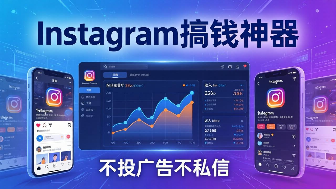 Instagram搞钱神器:月涨6万粉+月入5万刀,不投广告不私信,靠算法+低价产品-紫橙网创项目网