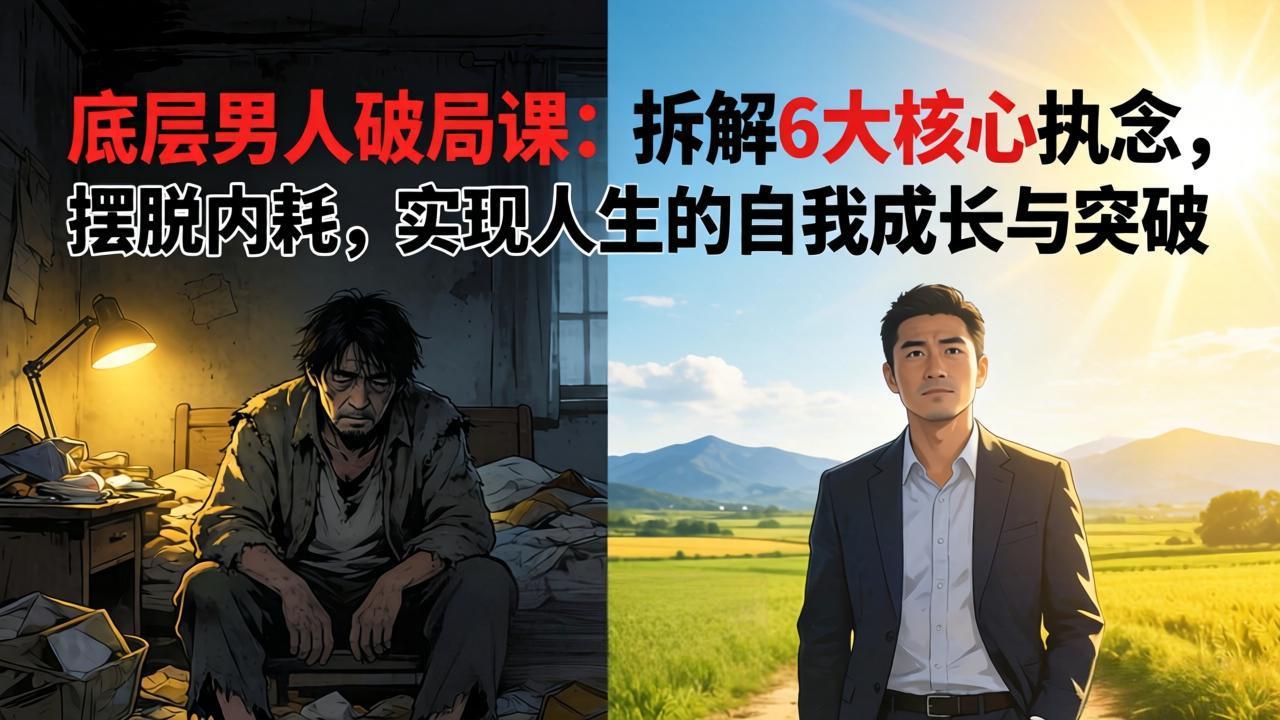 付费文章：底层男人破局课：拆解 6 大核心执念，摆脱内耗，实现人生的自我成长与突破-紫橙网创项目网