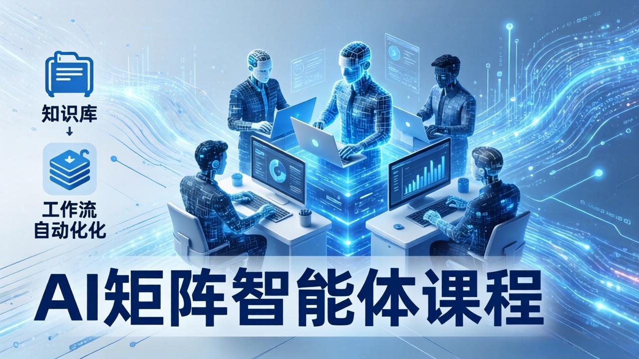 AI矩阵智能体实战：100个数字员工批量生产内容，文本知识库+工作流自动化全搞定-紫橙网创项目网