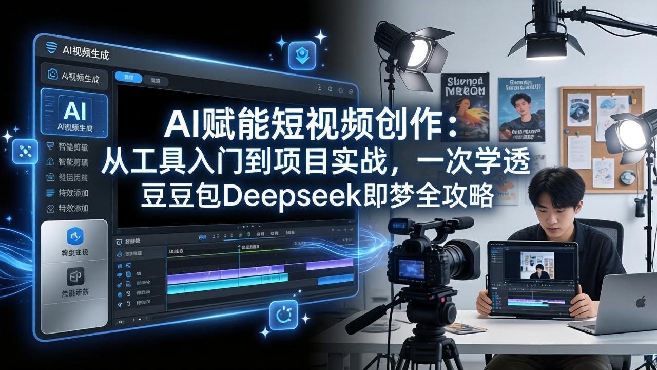 AI赋能短视频创作：从工具入门到项目实战，一次学透豆包Deepseek即梦全攻略-紫橙网创项目网