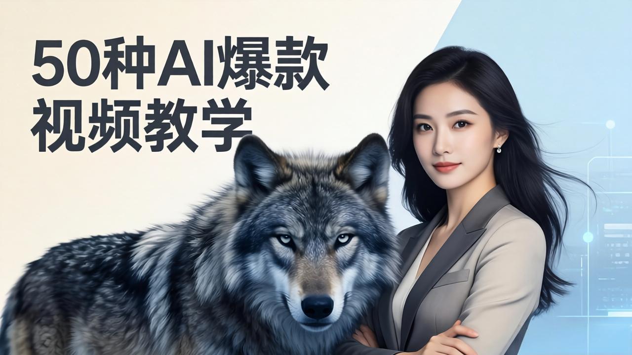 50种AI爆款视频教学：影视级古诗词+治愈萌宠+山海经蛟龙，高阶宝典商业落地-紫橙网创项目网