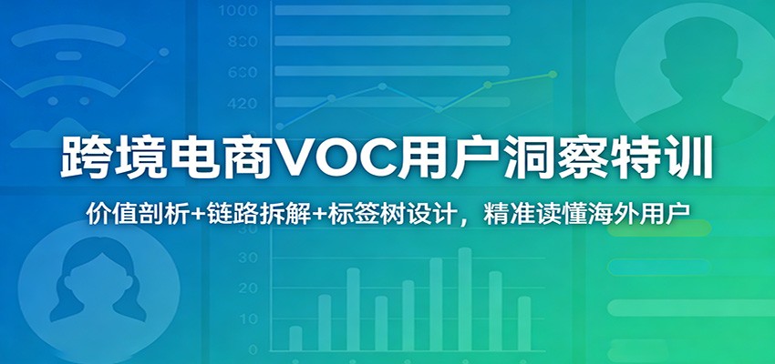 跨境电商VOC用户洞察特训:价值剖析+链路拆解+标签树设计,精准读懂海外用户-紫橙网创项目网
