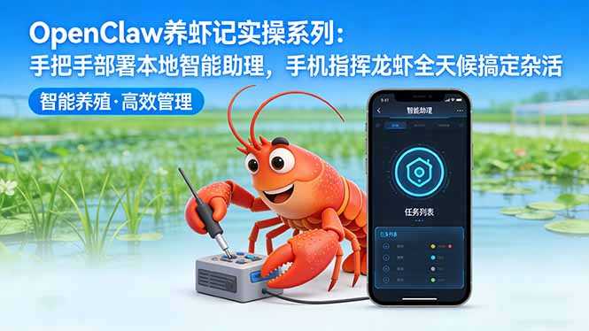 OpenClaw养虾记实操系列-更新：手把手部署本地智能助理，手机指挥龙虾全天候搞定杂活-紫橙网创项目网