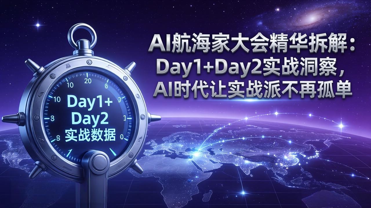 AI航海家大会精华拆解:Day1+Day2实战洞察,AI时代让实战派不再孤单-紫橙网创项目网
