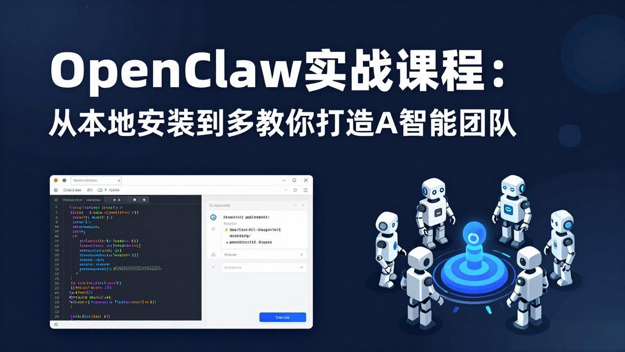 OpenClaw实战课程:从本地安装到多Agent协同,手把手教你打造AI智能团队-紫橙网创项目网