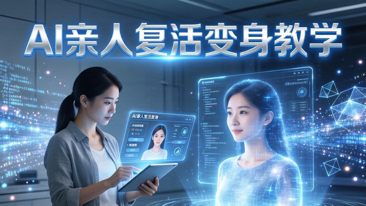 AI亲人复活变身教学,最近超级火爆的项目,涨粉超级快,私域引流代做服务,收徒等-紫橙网创项目网
