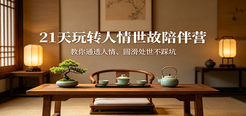 21天玩转人情世故陪伴营：教你通透人情、圆滑处世不踩坑-紫橙网创项目网