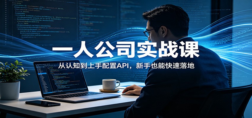 一人公司实战课：从认知到上手配置API，新手也能快速落地-紫橙网创项目网