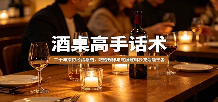 酒桌高手话术:二十年接待经验总结,吃透规律与底层逻辑秒变话题王者-紫橙网创项目网
