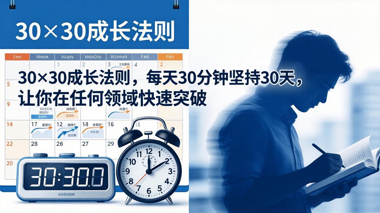 付费文章:30×30成长法则,每天30分钟坚持30天,让你在任何领域快速突破-紫橙网创项目网