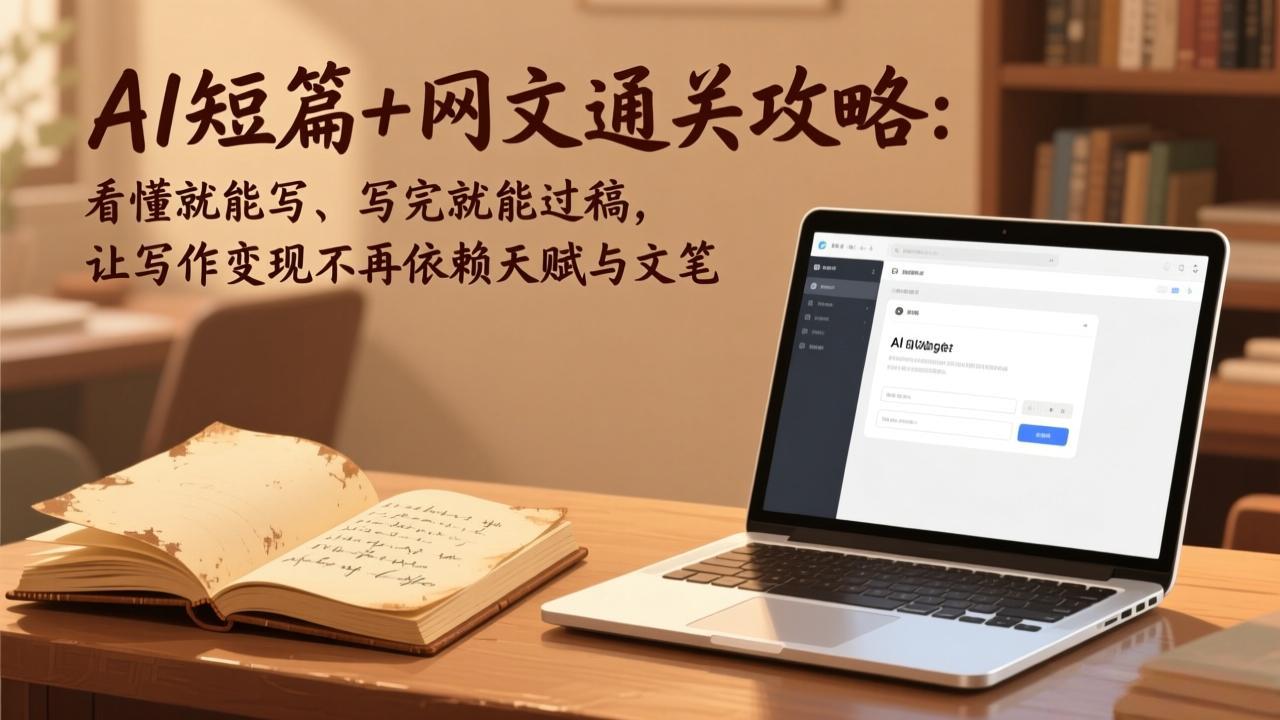 AI短篇+网文通关攻略-更新4月：看懂就能写、写完就能过稿，让写作变现不再依赖天赋与文笔-紫橙网创项目网