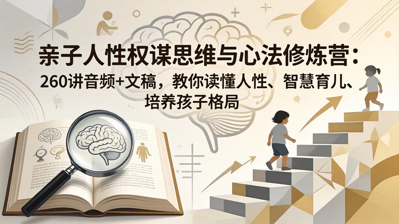 亲子人性权谋思维与心法修炼营：260讲音频+文稿，教你读懂人性、智慧育儿、培养孩子格局-紫橙网创项目网