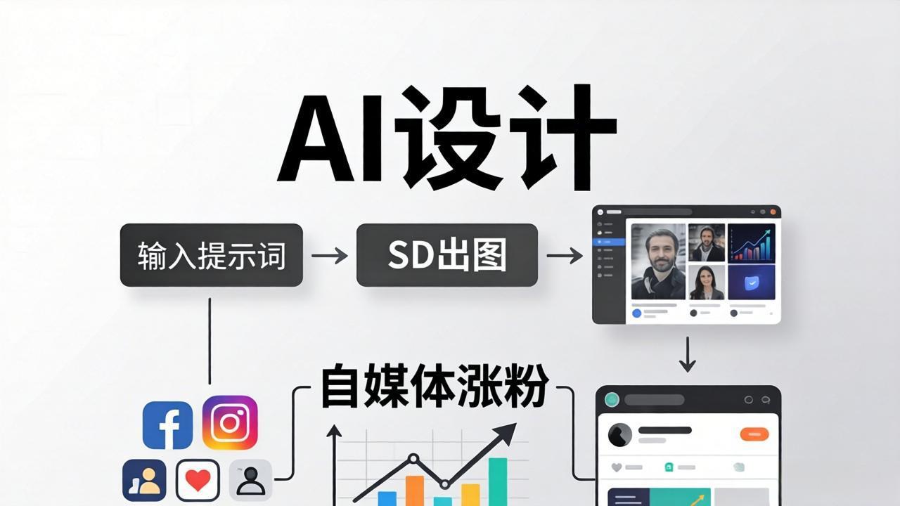 人人都是AI设计师:SD出图+自媒体涨粉一站教学,告别图文素材焦虑,AI设计让你轻松避开内卷-紫橙网创项目网