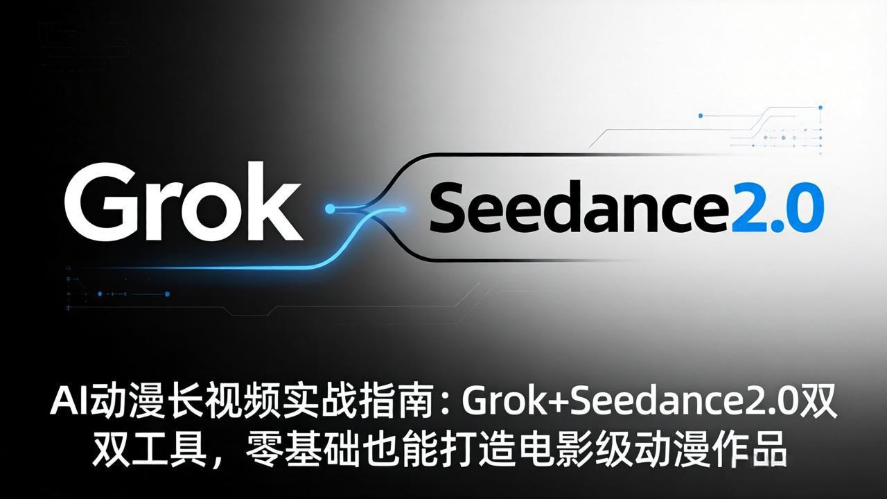 AI动漫长视频实战指南：Grok+Seedance2.0双工具，零基础也能打造电影级动漫作品-紫橙网创项目网