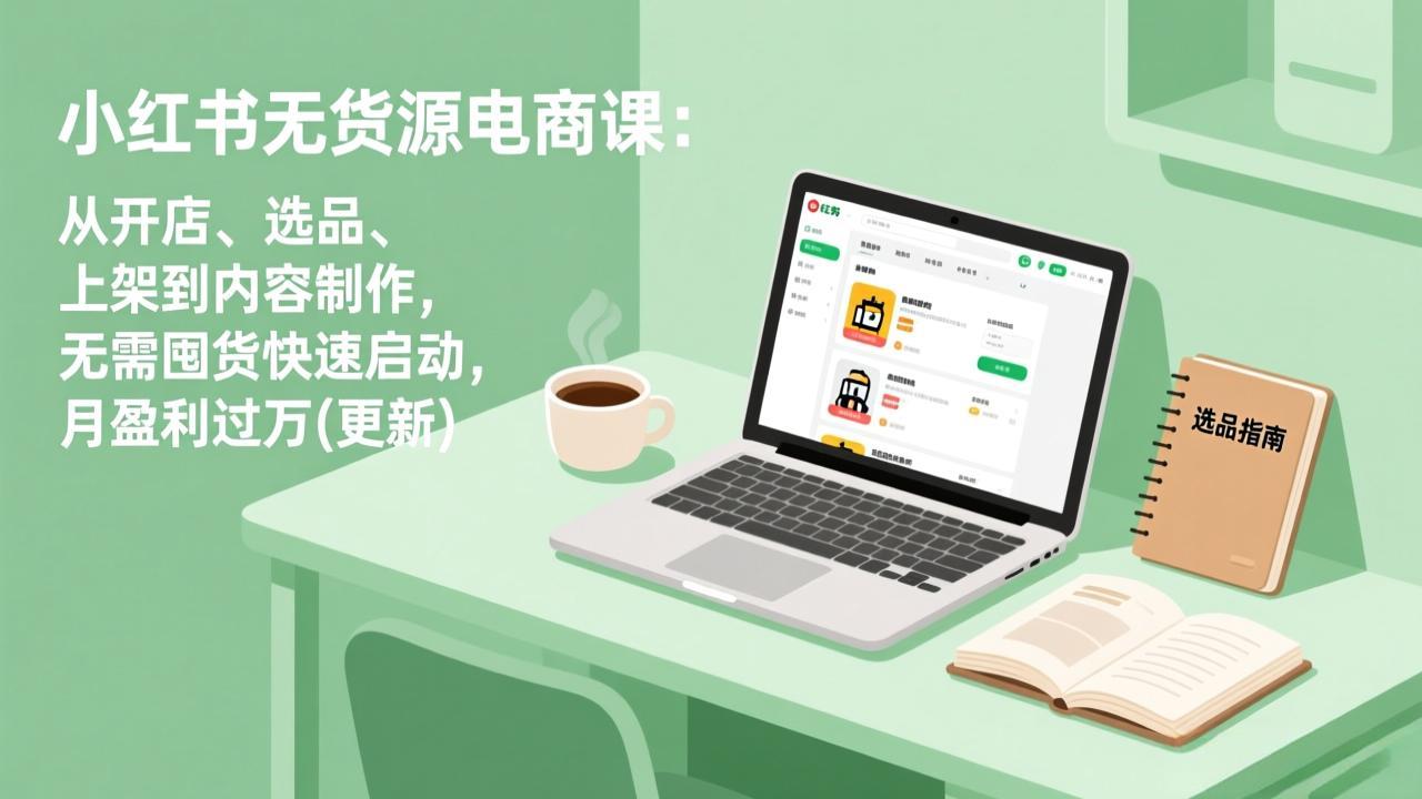 小红书无货源电商课(5月12更新):从开店、选品、上架到内容制作,无需囤货快速启动,月盈利过万-紫橙网创项目网