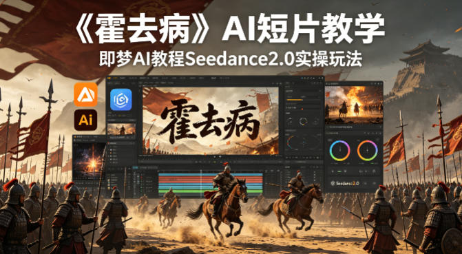 《霍去病》AI短片教学，即梦AI教程Seedance2.0实操玩法 - 冒泡网赚