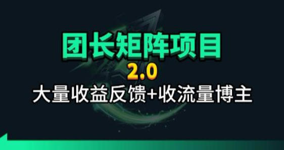 【团长合作2.0】视频矩阵项目-紫橙网创项目网