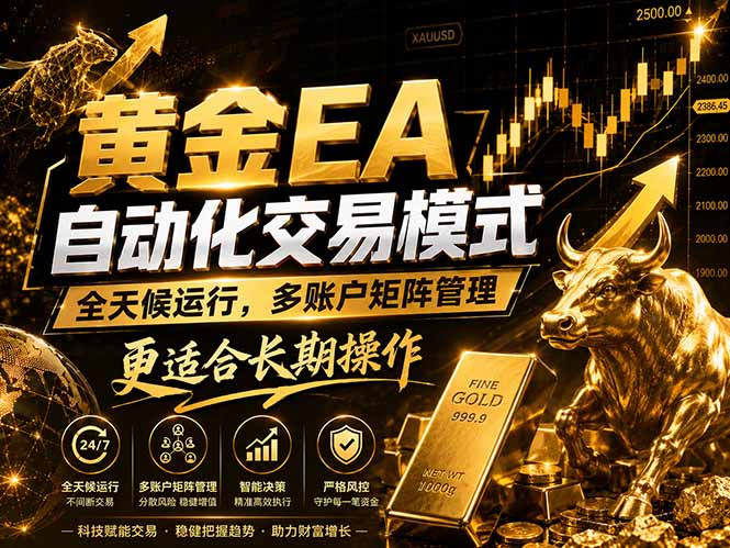 黄金EA量化:多窗口矩阵稳定运行,系统自动执行,收益空间持续放大-紫橙网创项目网