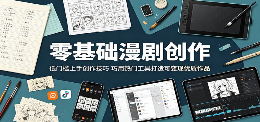 零基础漫剧创作：低门槛上手创作技巧，巧用热门工具打造可变现优质作品-紫橙网创项目网