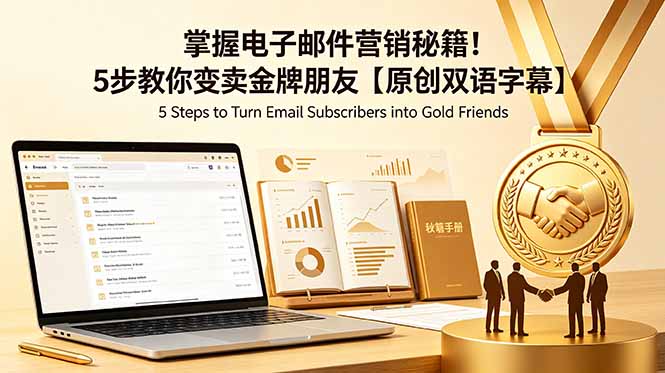 掌握电子邮件营销秘籍!5步教你变卖金牌朋友【原创双语字幕】-紫橙网创项目网