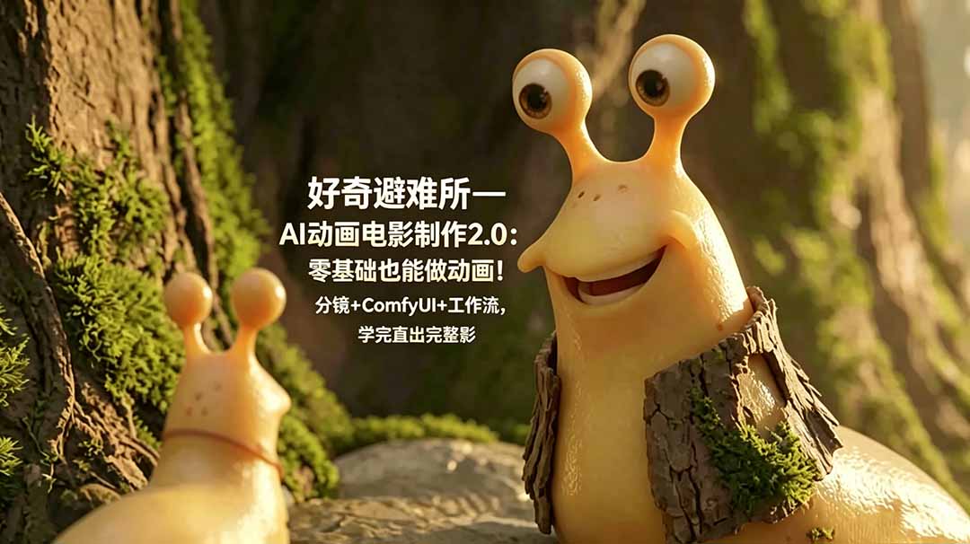 好奇避难所—AI动画电影制作2.0:零基础也能做动画!分镜+ComfyUI+工作流,学完直出完整影片-紫橙网创项目网