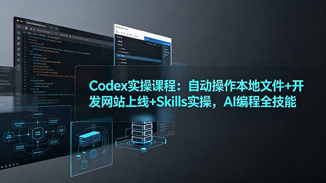 Codex实操课程：自动操作本地文件+开发网站上线+Skills实操，AI编程全技能-紫橙网创项目网