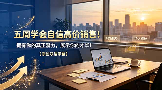 五周学会自信高价销售!拥有你的真正潜力,展示你的才华!【原创双语字幕】-紫橙网创项目网