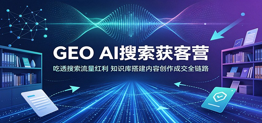 GEO AI搜索获客营：吃透搜索流量红利，知识库搭建内容创作成交全链路-紫橙网创项目网
