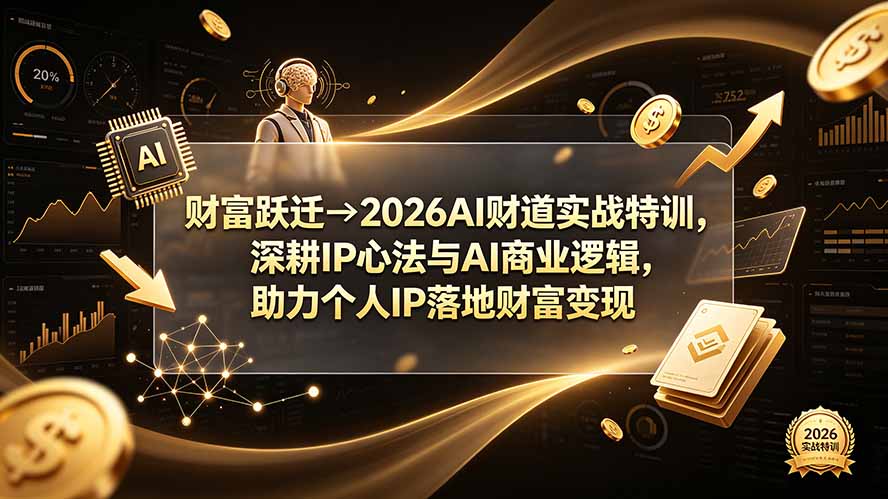 财富跃迁→2026AI财道实战特训，深耕IP心法与AI商业逻辑，助力个人IP落地财富变现 - 中创网