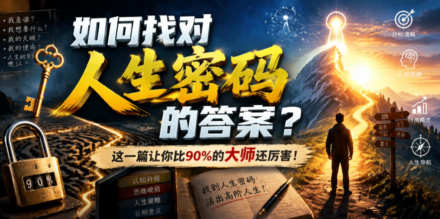 付费文章：如何找对人生密码的答案？这一篇让你比90%的大师还厉害！-紫橙网创项目网