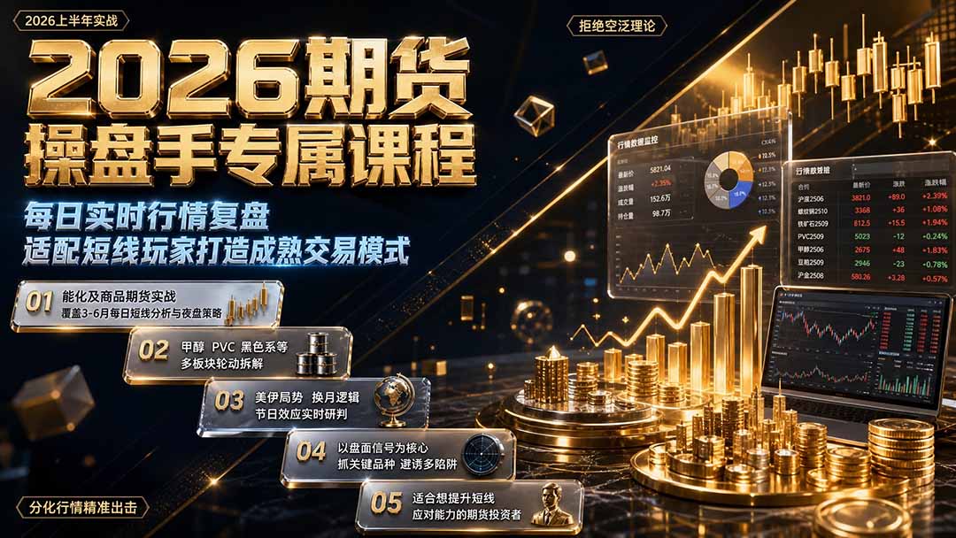 2026期货操盘手专属课程-更新8月，每日实时行情复盘，适配短线玩家打造成熟交易模式-紫橙网创项目网