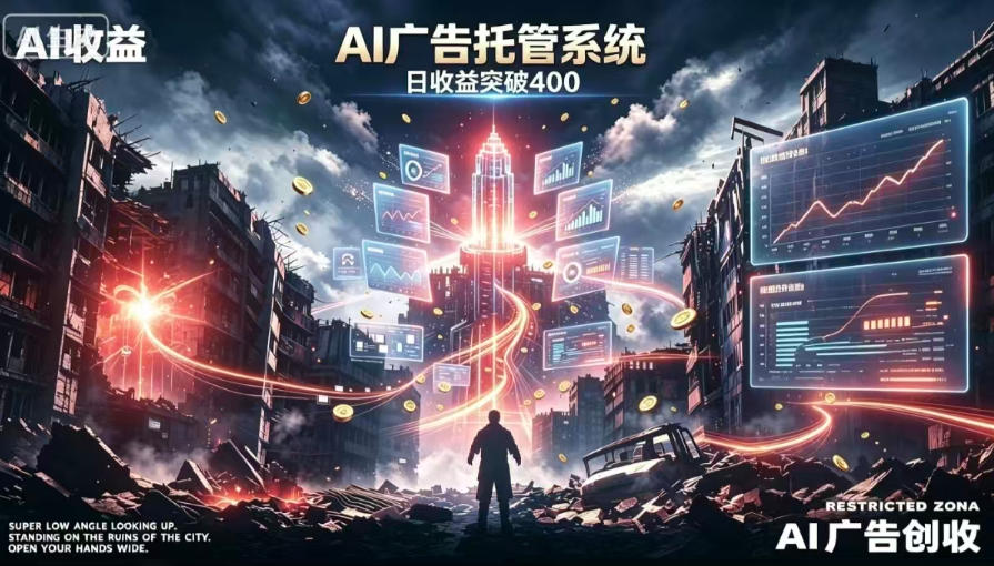 AI智能广告，全自动化运行，单日可达400+，小白新手0基础上手 - 冒泡网