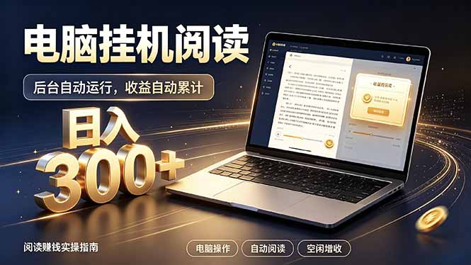 看小说也有收益？自动化流程，轻松日入300+-紫橙网创项目网