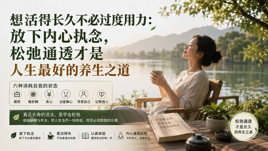 付费文章：想活得长久不必过度用力：放下内心执念，松弛通透才是人生最好的养生之道-紫橙网创项目网