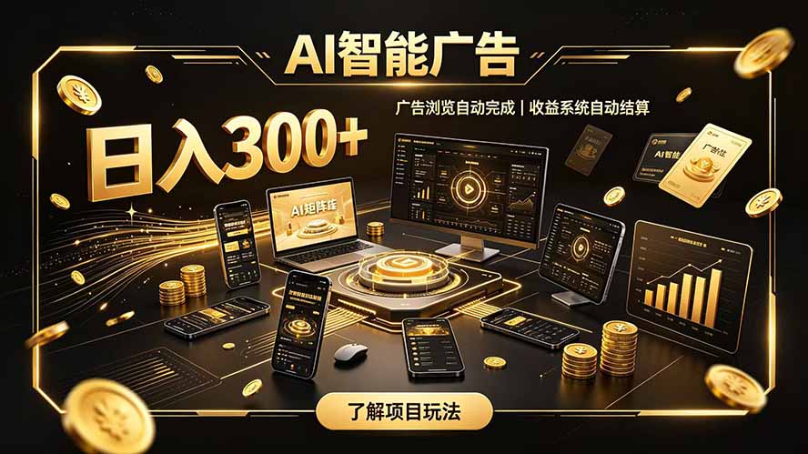 自研 AI 系统｜轻资产起步｜长期稳定收益｜宝妈 上班族轻轻松松日入300+ - 中创网
