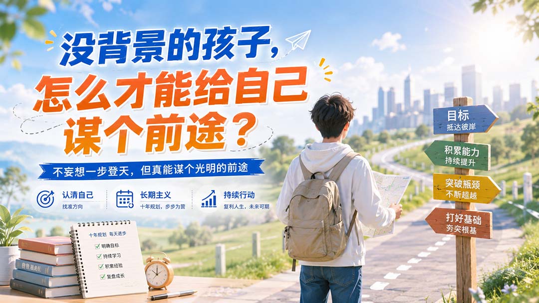 付费文章:没背景的孩子,怎么才能给自己谋个前途?-紫橙网创项目网