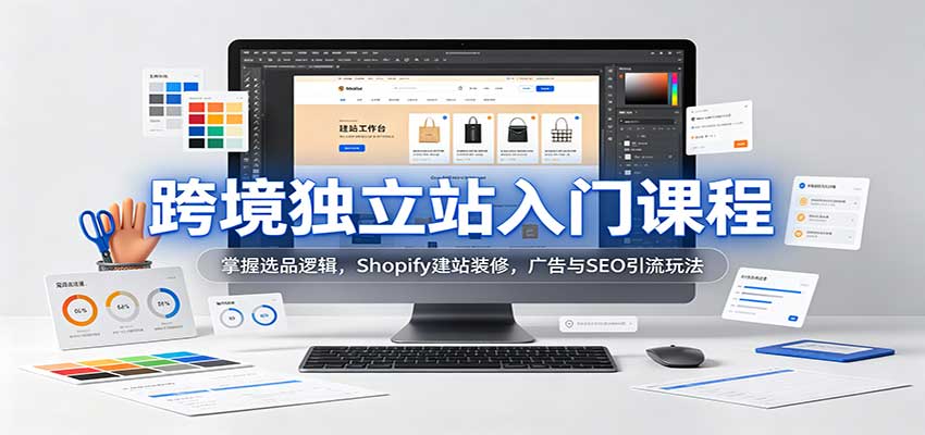 跨境独立站入门课程:掌握选品逻辑,Shopify建站装修,广告与SEO引流玩法-紫橙网创项目网